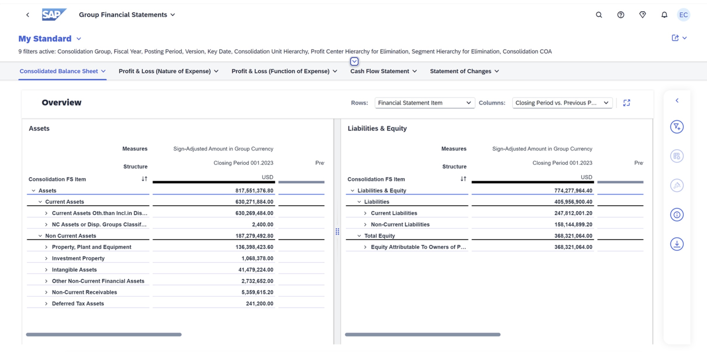 Group financial statements review booklet - one