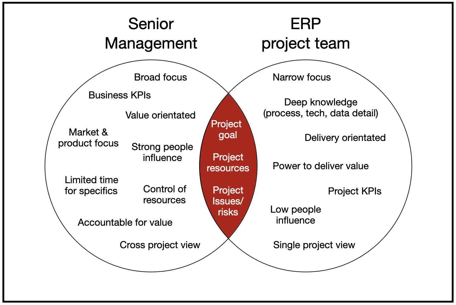 Management-project team venn diagram