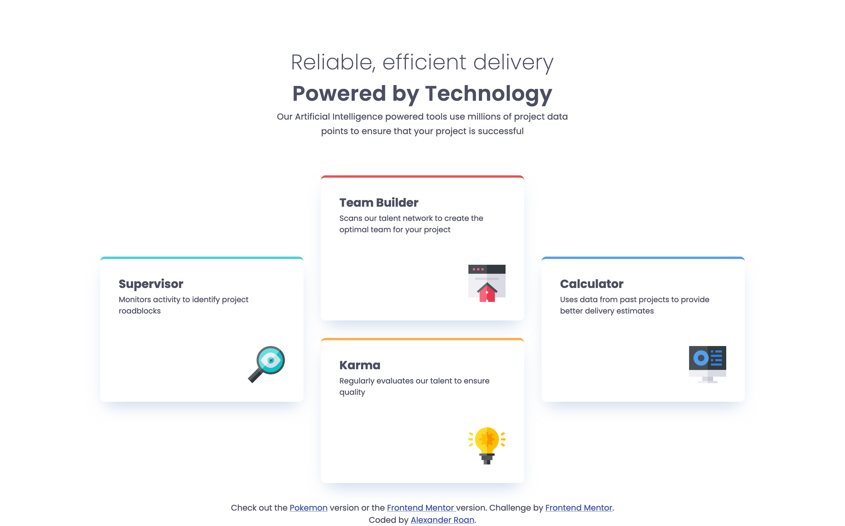 Four Card Desktop Design